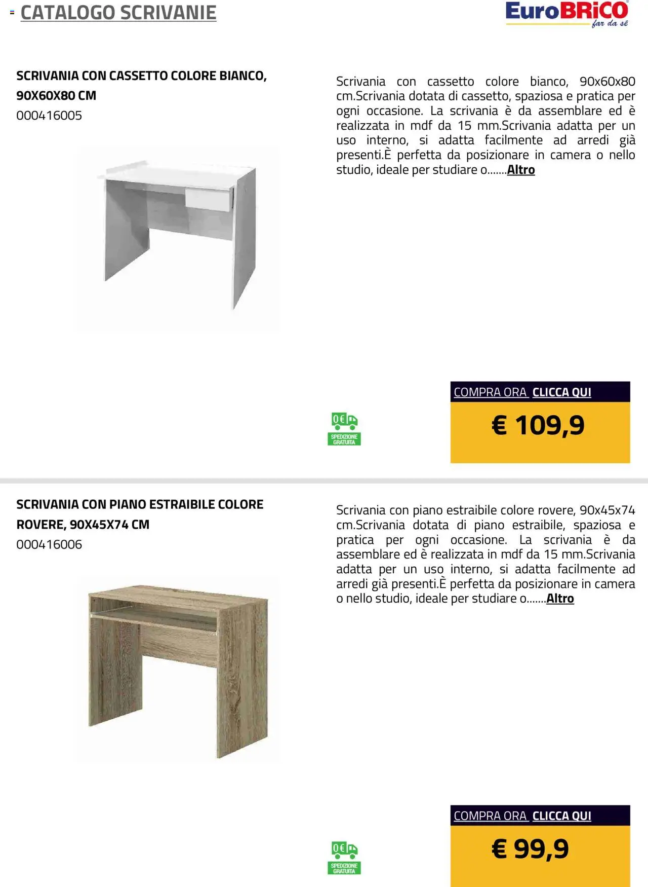 Eurobrico Scrivanie catalogo - pagina 18 - valido dal 23/07/2025