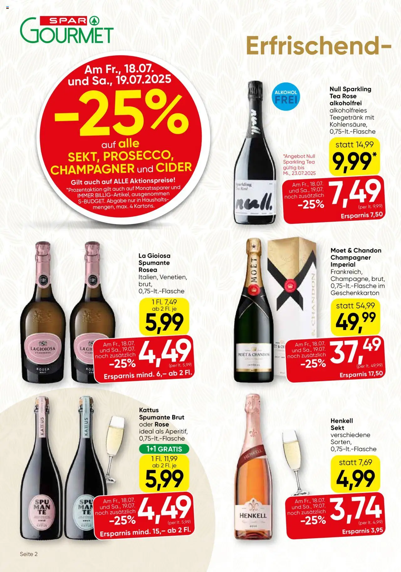 SPAR Gourmet Flugblatt - Seite 2- gültig ab 17.07.2025