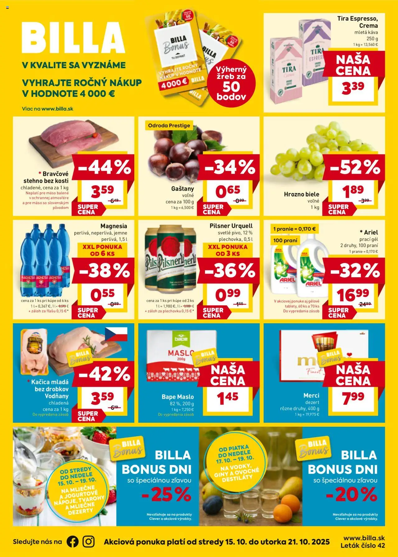 Billa leták - strana 1- platný od 15.10.2025
