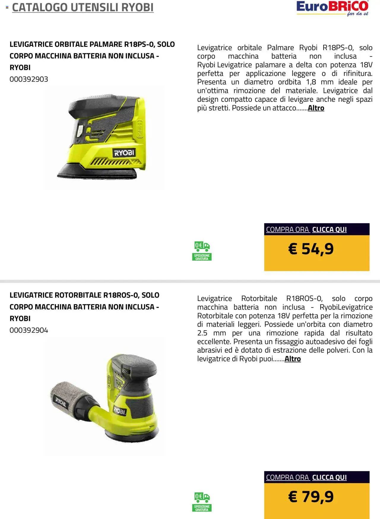 Eurobrico Utensili Ryobi catalogo - pagina 9 - valido dal 23/07/2025