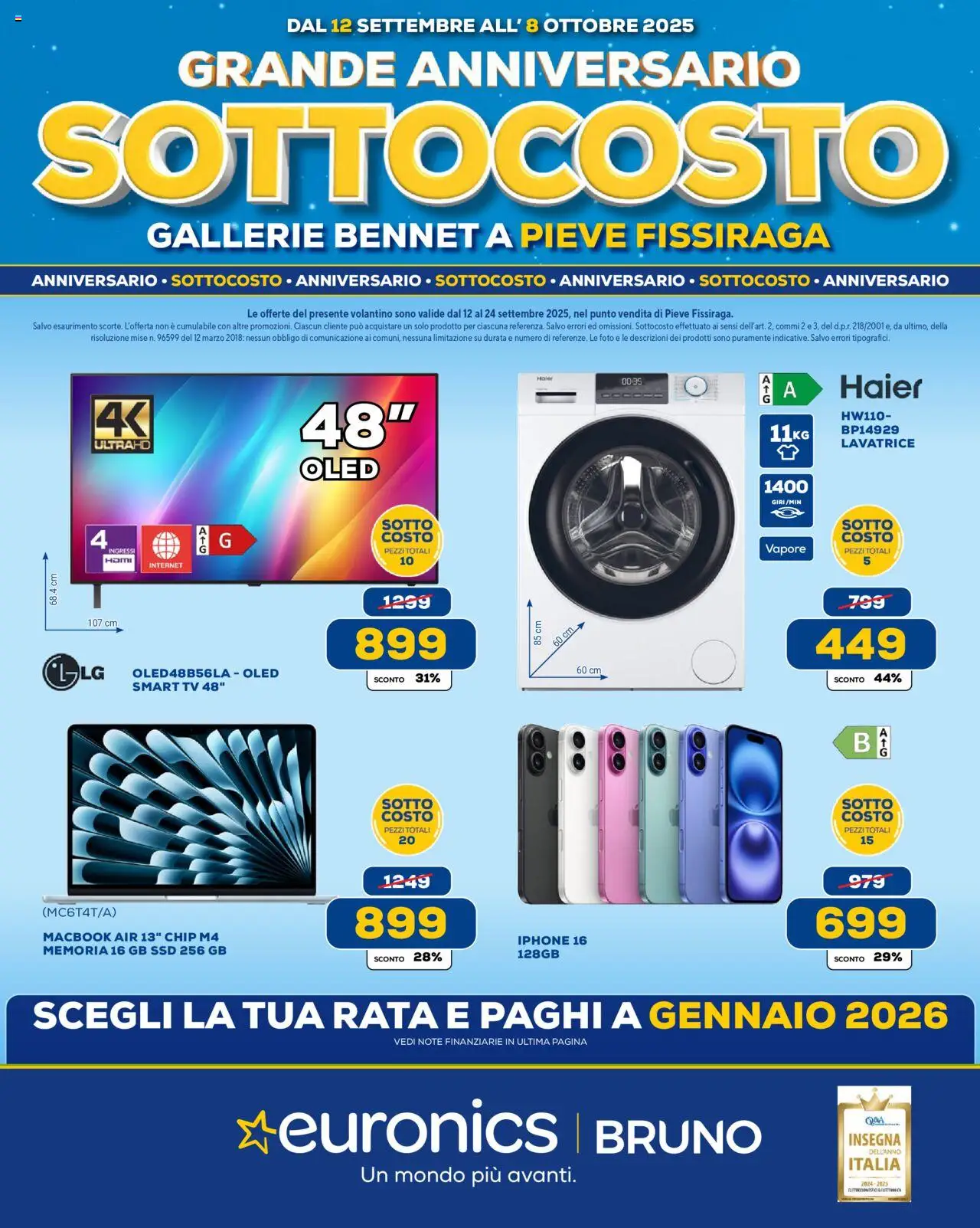 Volantino Euronics	 - pagina 1 - valido dal 12/09/2025