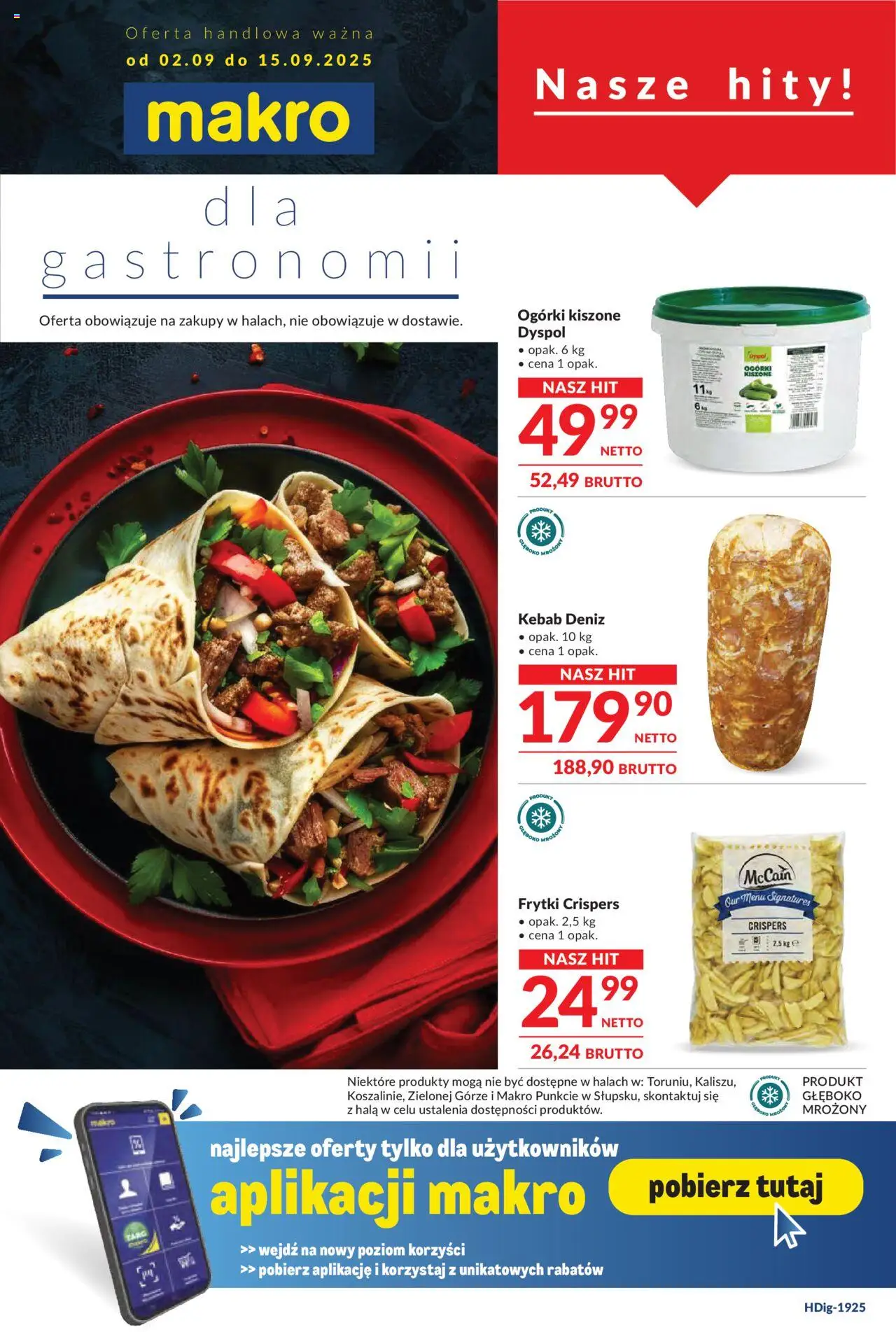 Makro Gazetka - Oferta dla gastronomii - strona 1- ważny od 02.09.2025