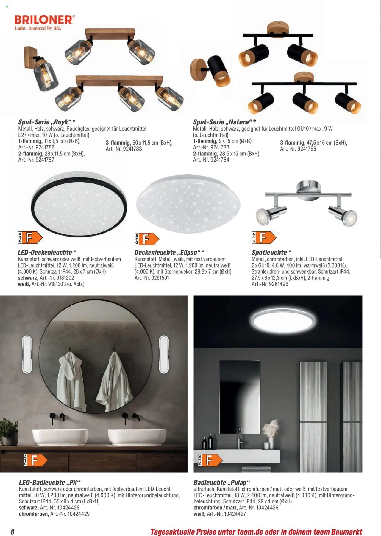 Toom Baumarkt Leuchten & Tapeten  - Seite 8 - gültig ab 01.09.2025