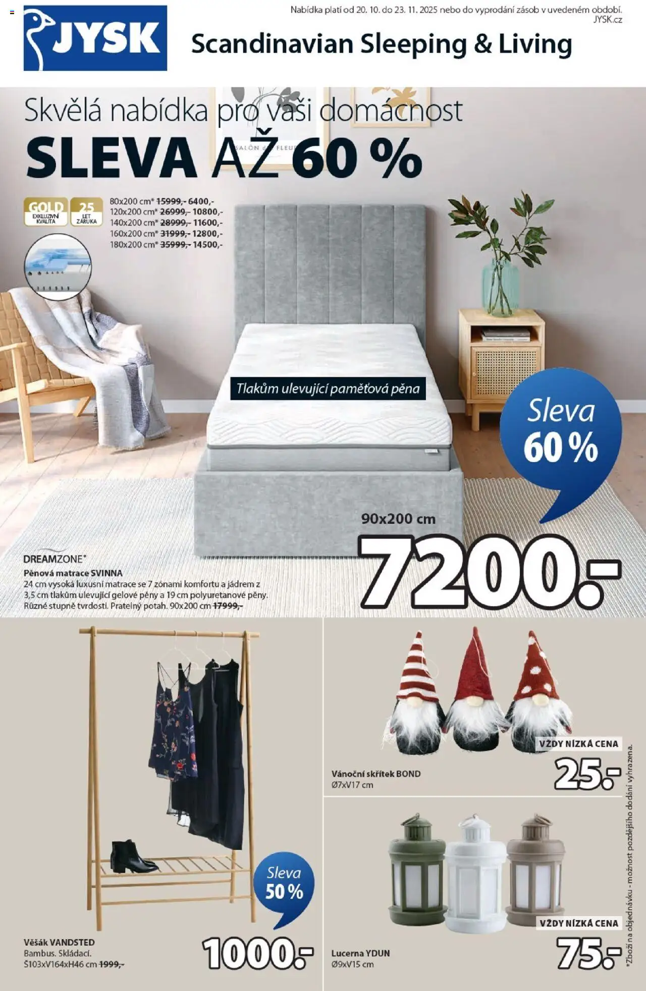 JYSK leták - strana 1- platný od 20.10.2025