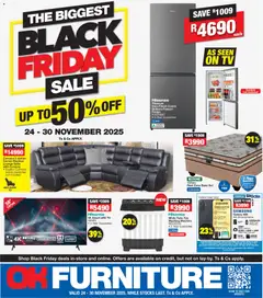 Preview OK Furniture Black Friday valid from 24/11/2025