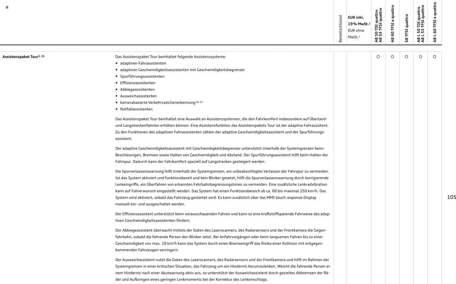 Audi A8 - Seite 105 - gültig ab 28.10.2025