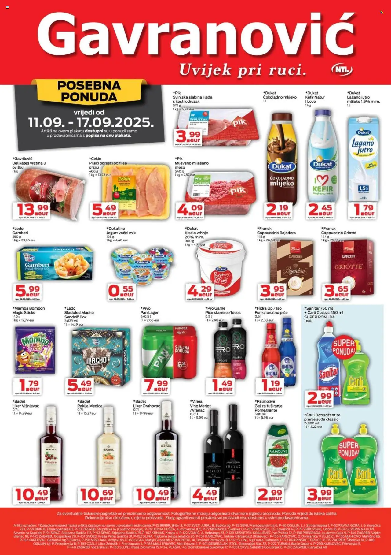 Katalog Gavranović - stranica 1- važeći od 11.09.2025