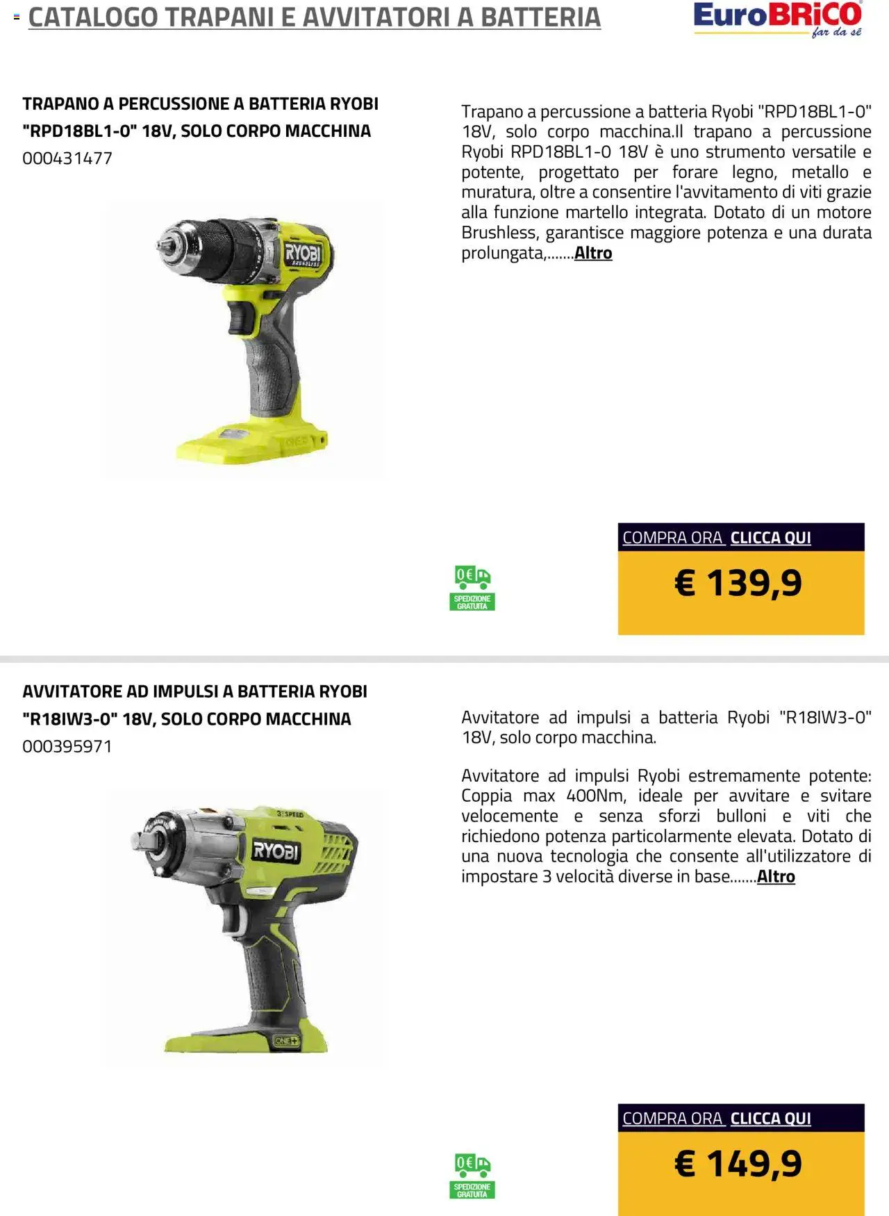 Eurobrico Trapani e Avvitatori a Batteria catalogo - pagina 6 - valido dal 23/07/2025
