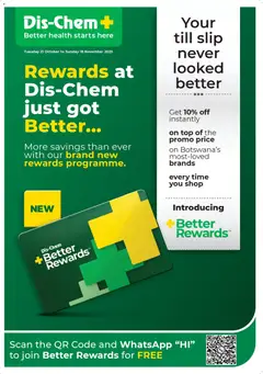 Preview Dis-Chem - Botswana October better Rewards valid from 21/10/2025