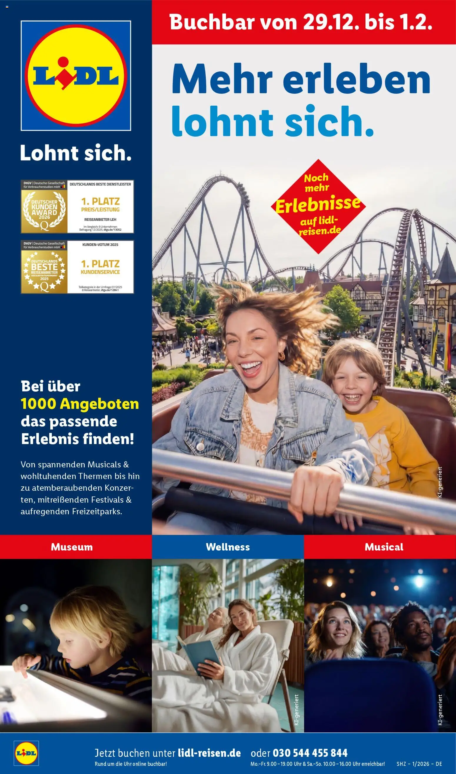 Lidl Reisen Januar Experiences - Seite 1 - gültig ab 29.12.2025