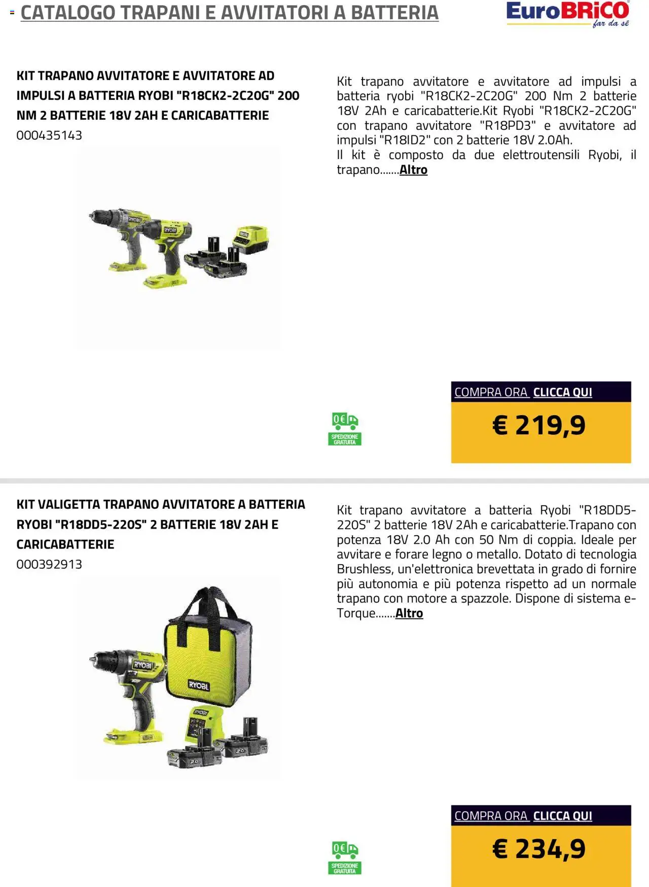 Eurobrico Trapani e Avvitatori a Batteria catalogo - pagina 9 - valido dal 23/07/2025