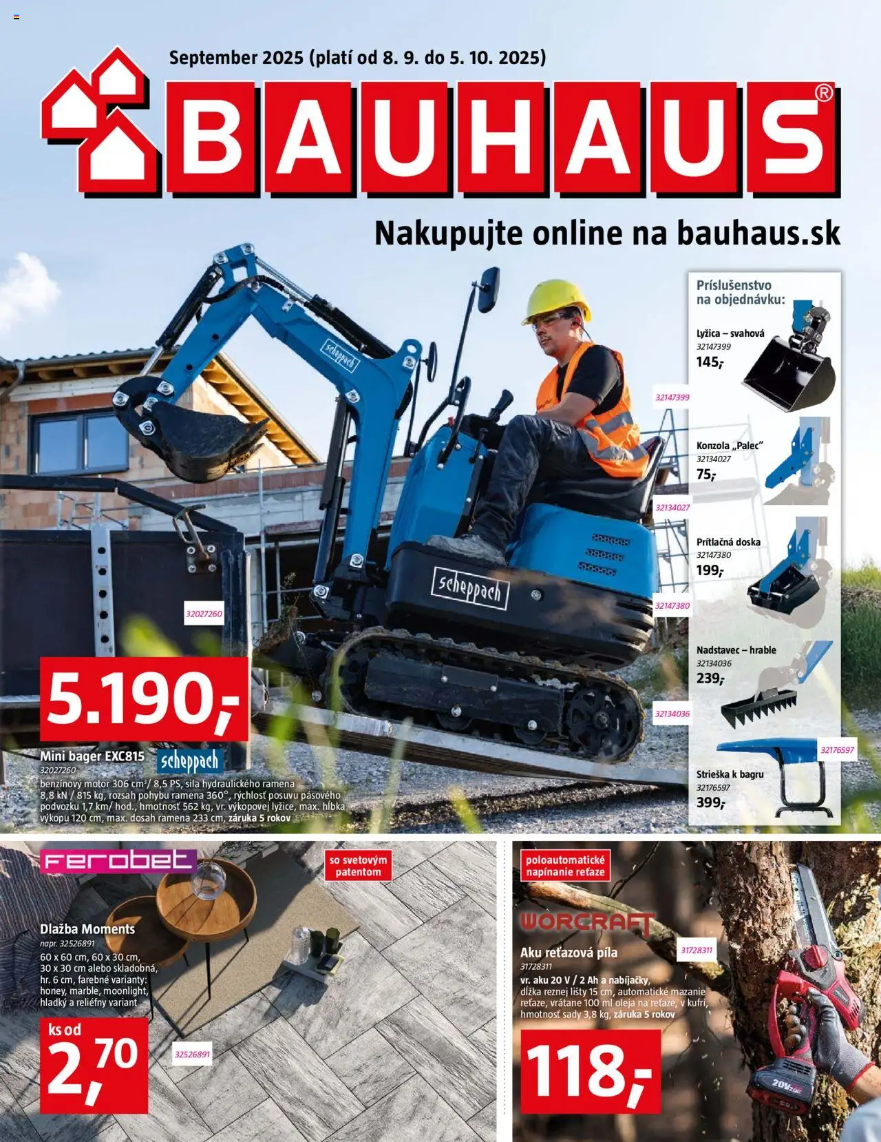 Bauhaus katalóg - strana 1- platný od 08.09.2025
