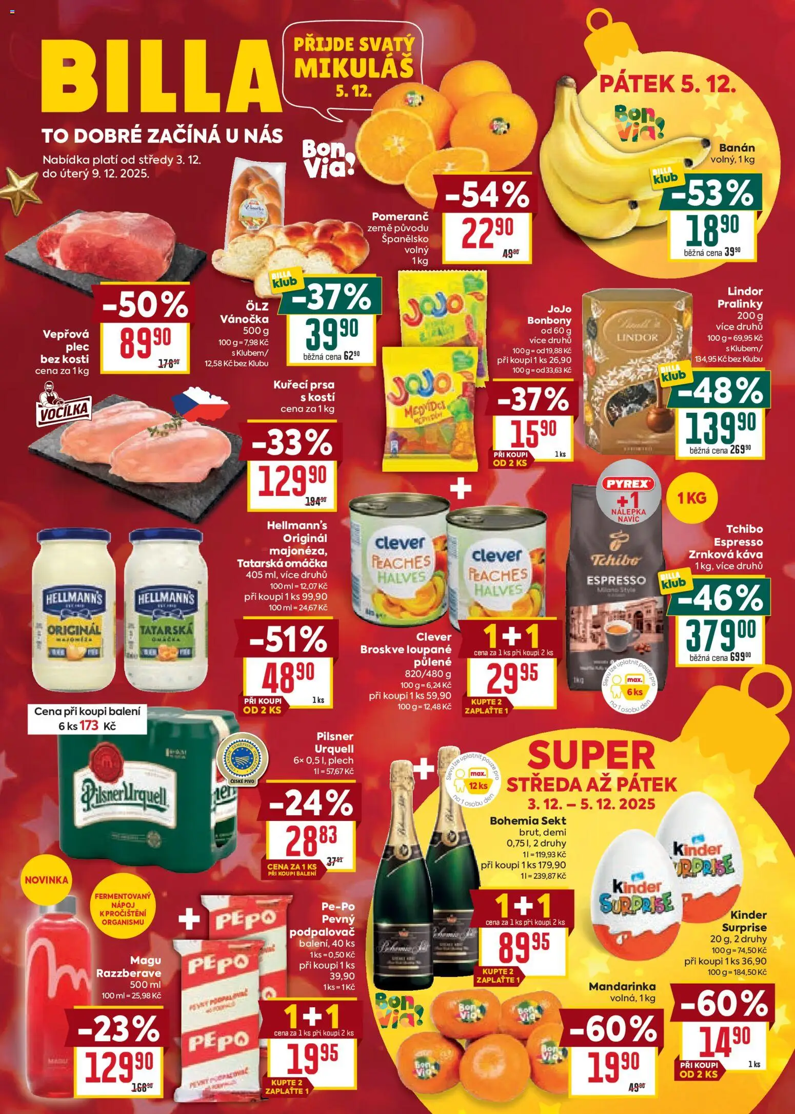 Billa Velký leták - strana 1- platný od 03.12.2025