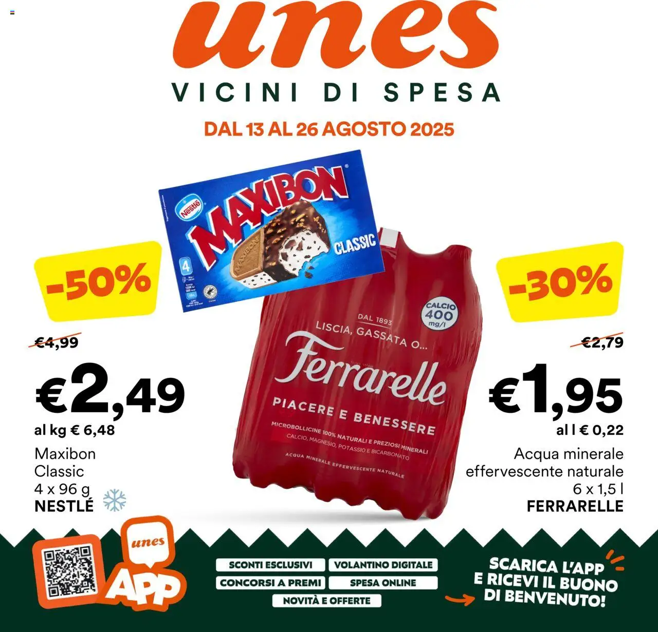 Volantino Unes	 - pagina 1 - valido dal 13/08/2025