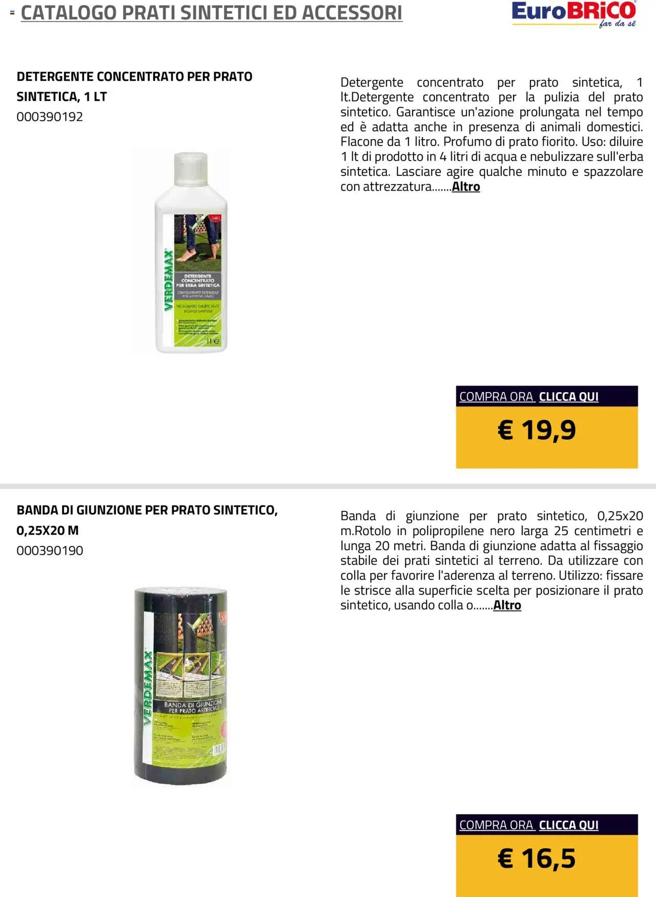 Eurobrico Prati sintetici ed Accessori catalogo - pagina 20 - valido dal 23/07/2025