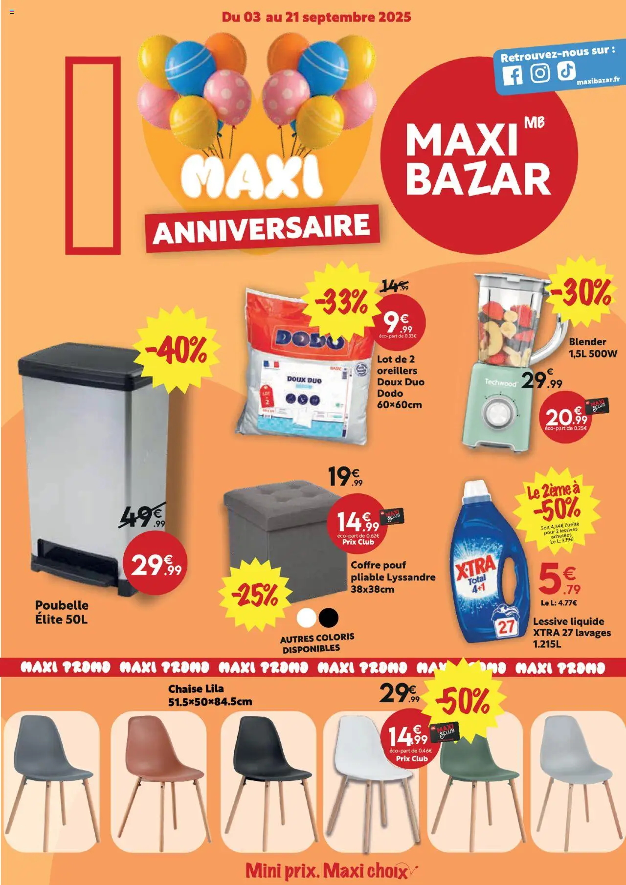 Maxi Bazar - Catalogue Maxi Bazar - page 1 - valable à partir du 03/09/2025
