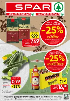 Vorschau Spar Flugblatt - Vorarlberg gültig ab 28.08.2025