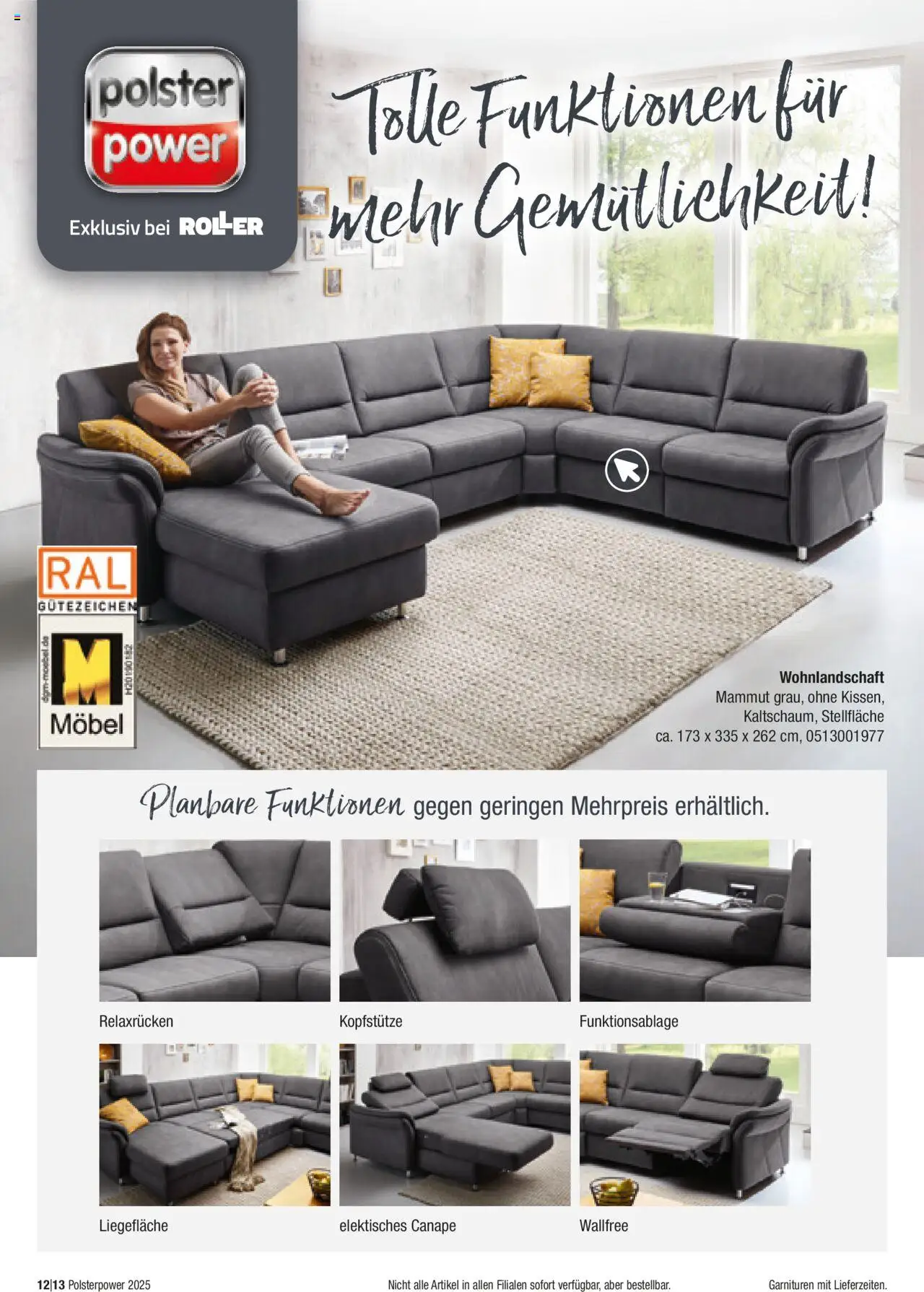 Roller Polster-Power Magazin 2025 - Seite 12 - gültig ab 31.08.2025