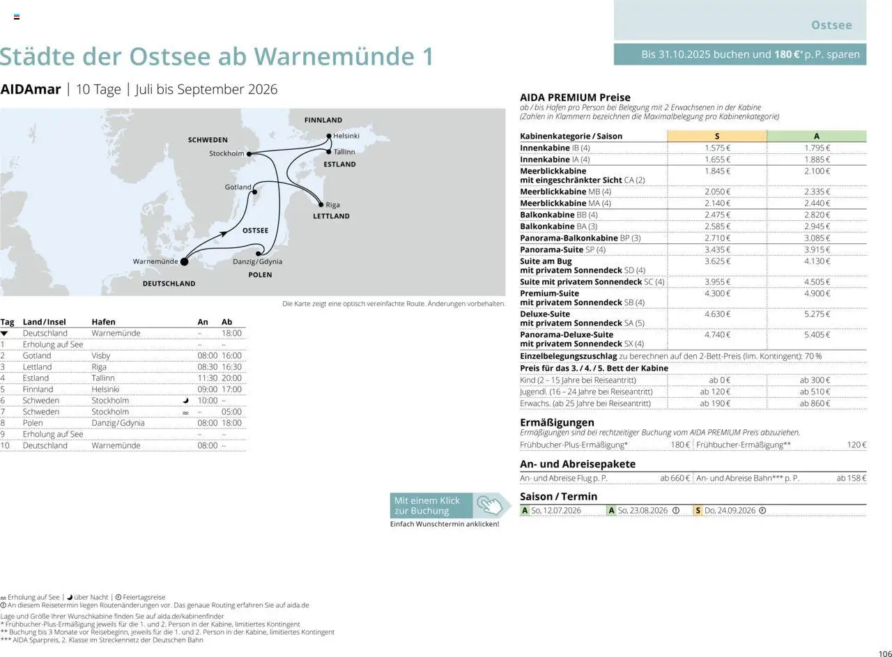 Aida Sommer 2026 - Seite 106 - gültig ab 01.03.2026