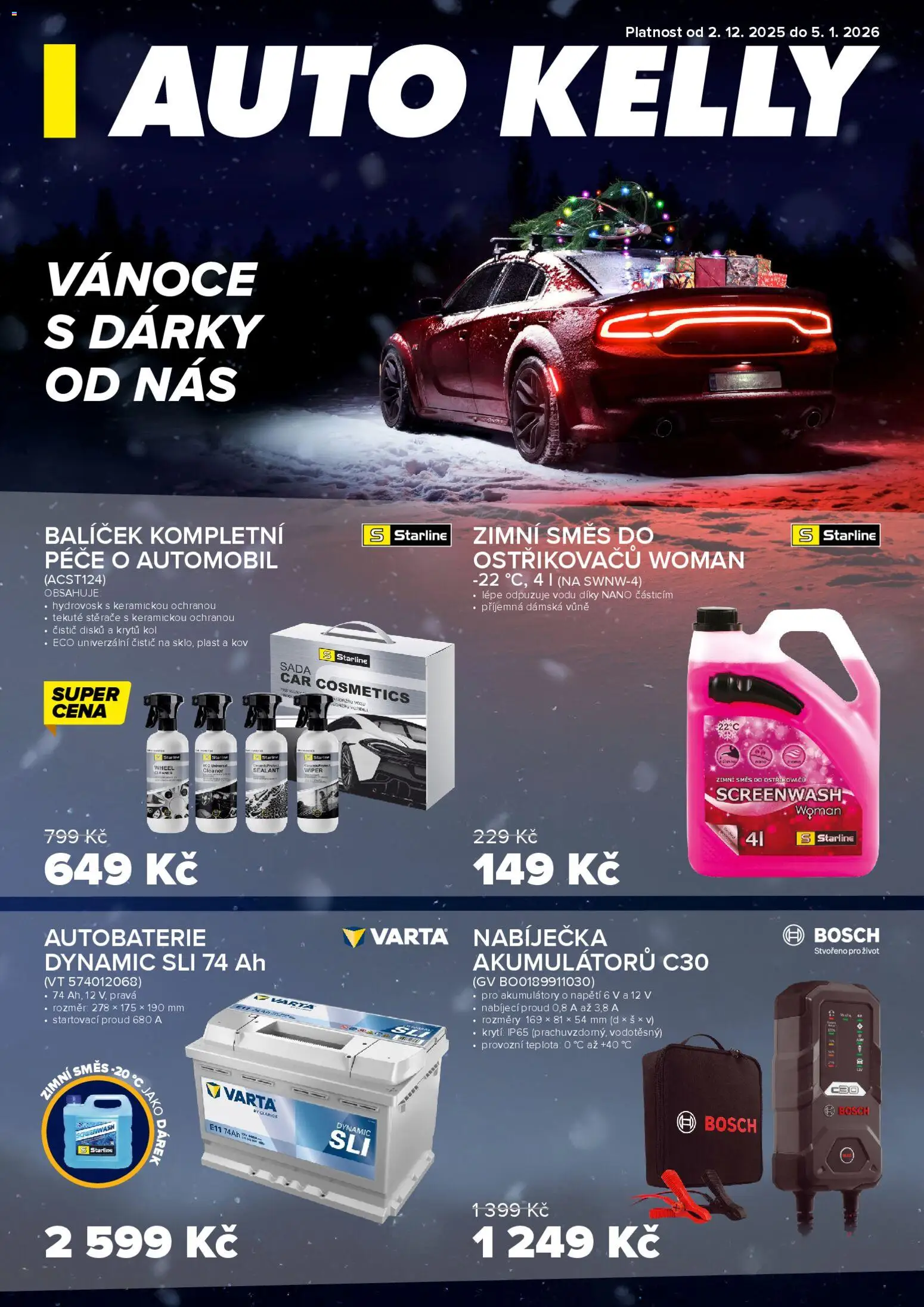 Auto Kelly leták - strana 1- platný od 02.12.2025