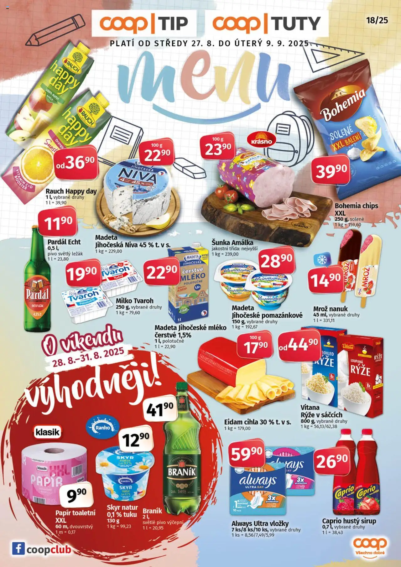 Coop leták - Tuty - strana 1- platný od 27.08.2025