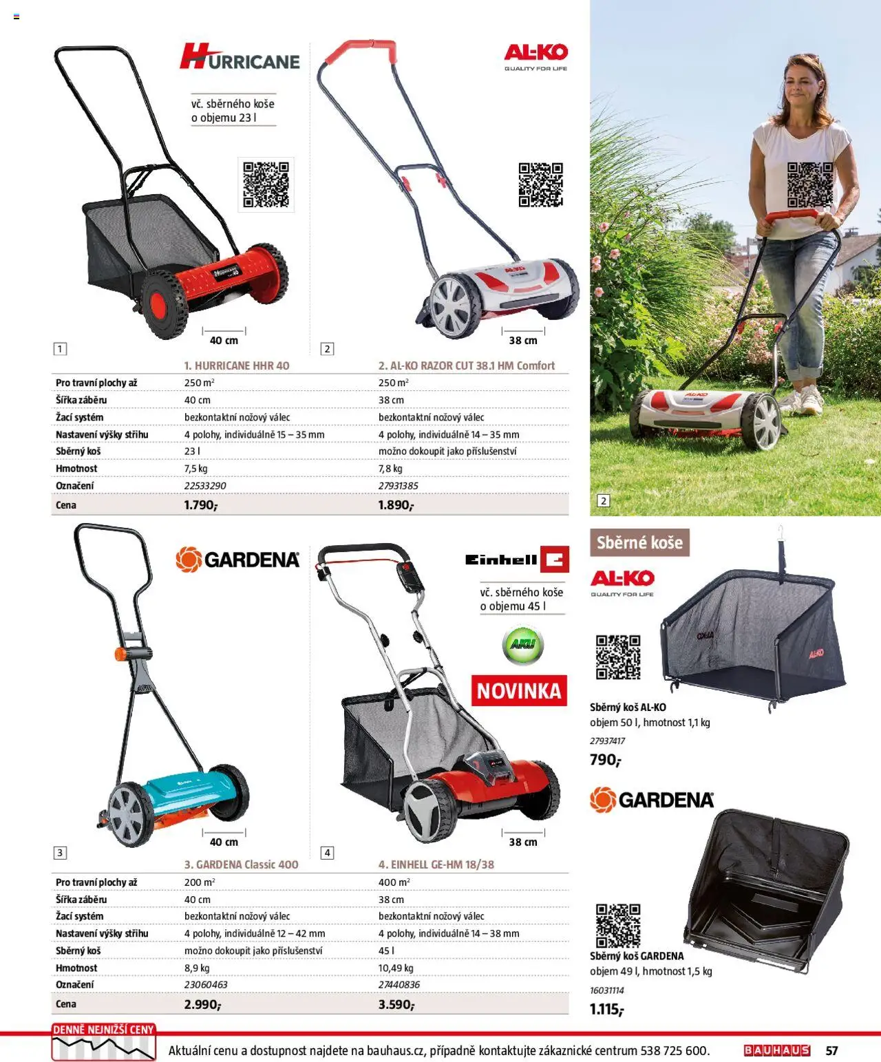 Bauhaus katalog Zahradní technika - strana 57- platný od 01.04.2025