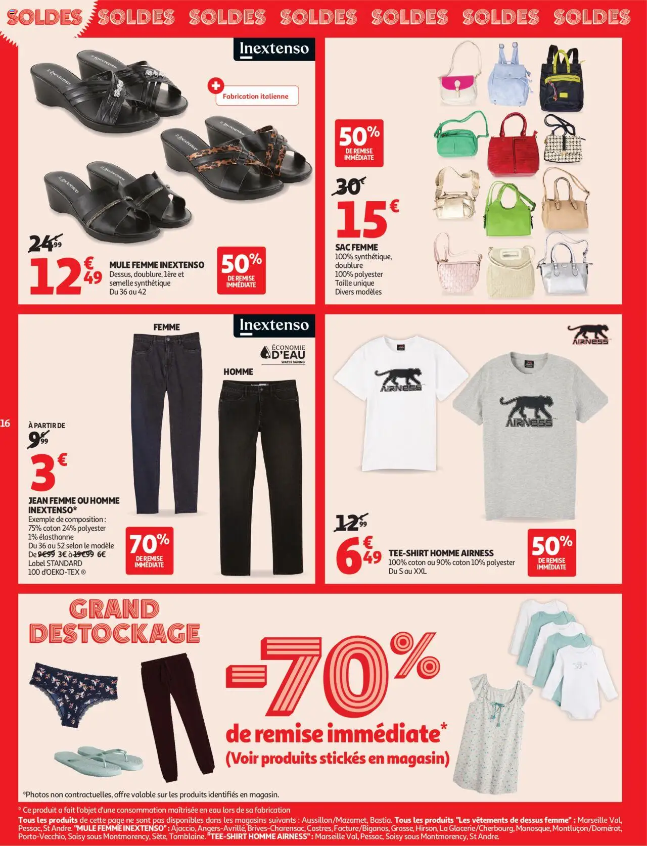 Auchan - SOLDES CORSE : jusqu'à -70% ! - page 16 - valable à partir du 09/07/2025