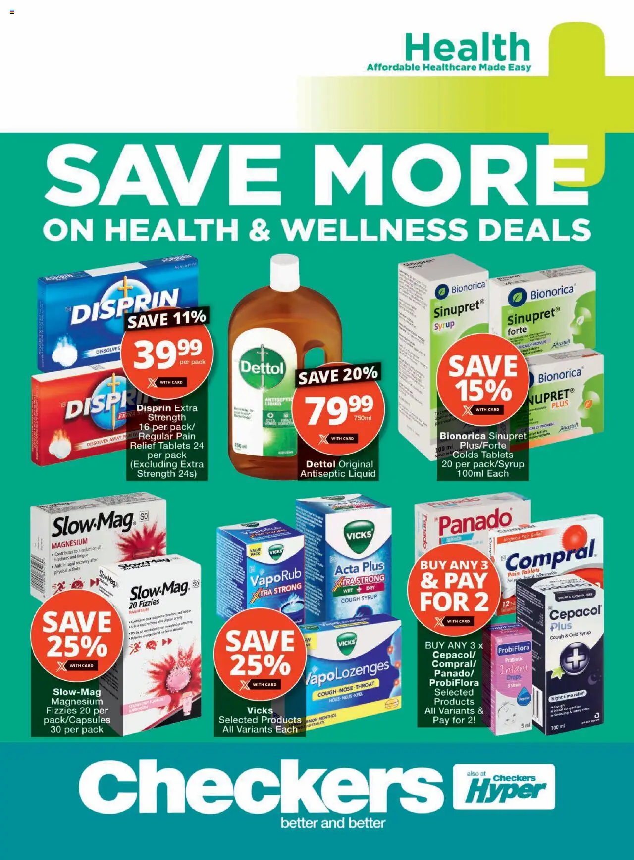 Checkers - Medirite August Month-End Promotion - page 1- valid from 25/08/2025