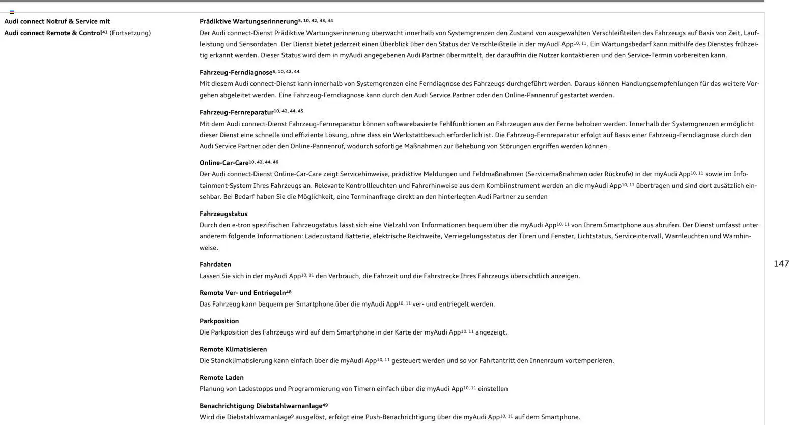 Audi  A6 e-tron - Seite 147 - gültig ab 01.10.2025