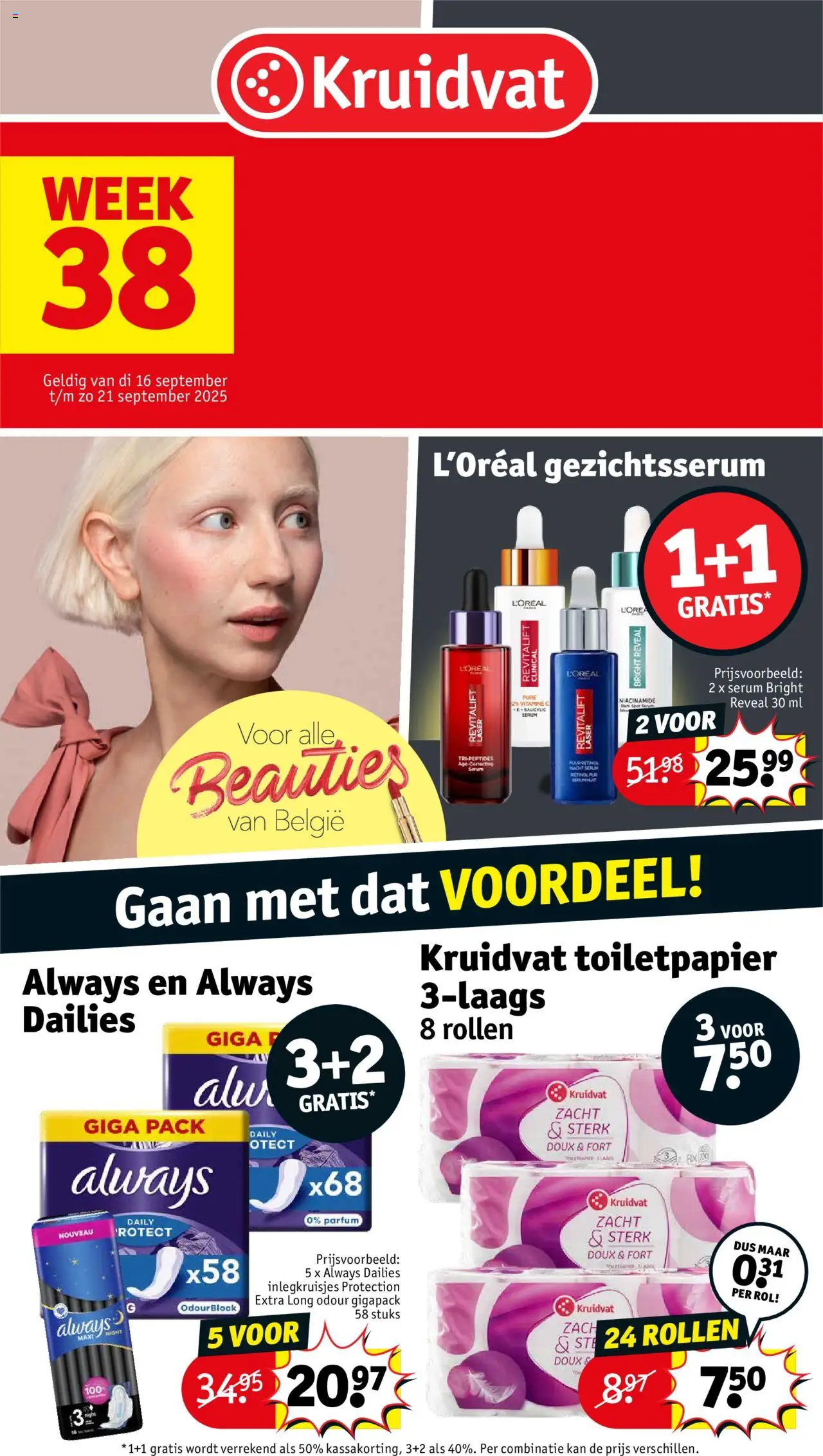 Kruidvat folder week 38 - pagina 1- geldig vanaf 16/09/2025