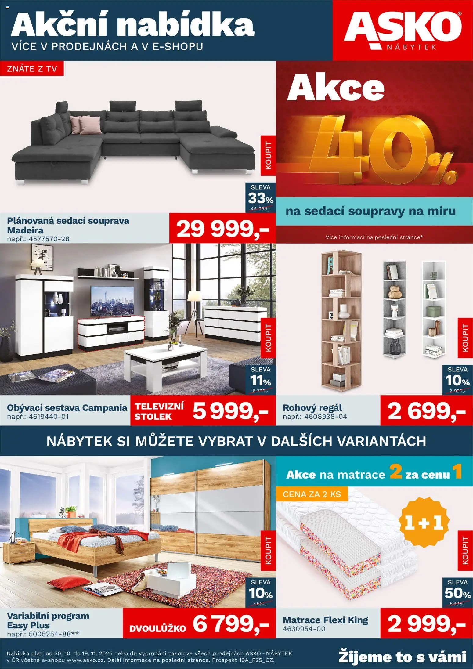 ASKO nábytek leták - strana 1- platný od 30.10.2025