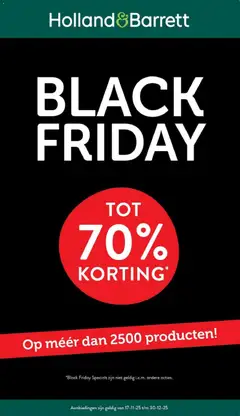 Holland & Barrett - Black Friday geldig vanaf 17-11-2025