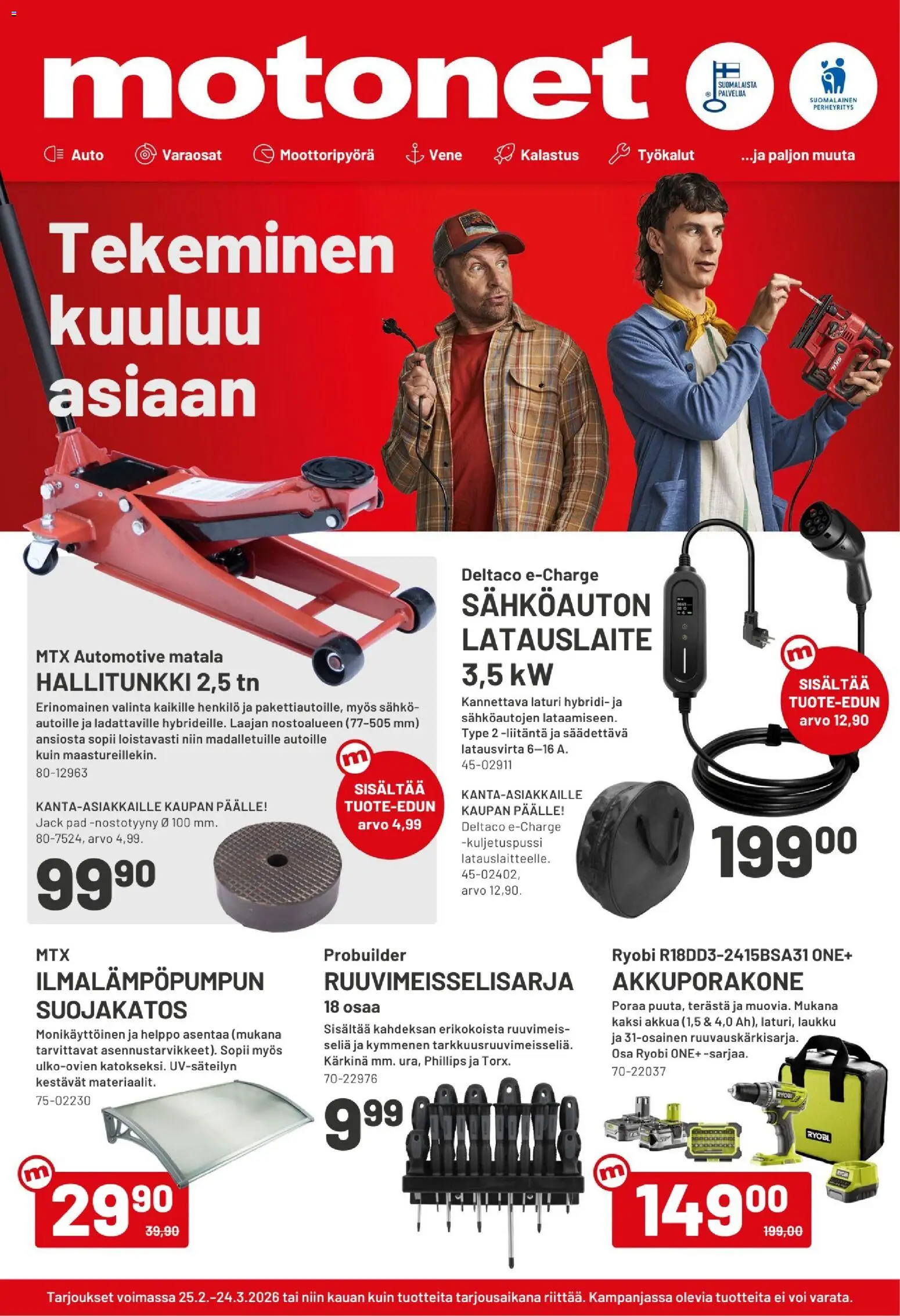 Motonet tarjoukset - sivu 1- voimassa alkaen 25/02/2026