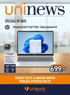 Anteprima Unieuro HP Days catalogo valida dal 13/10/2025