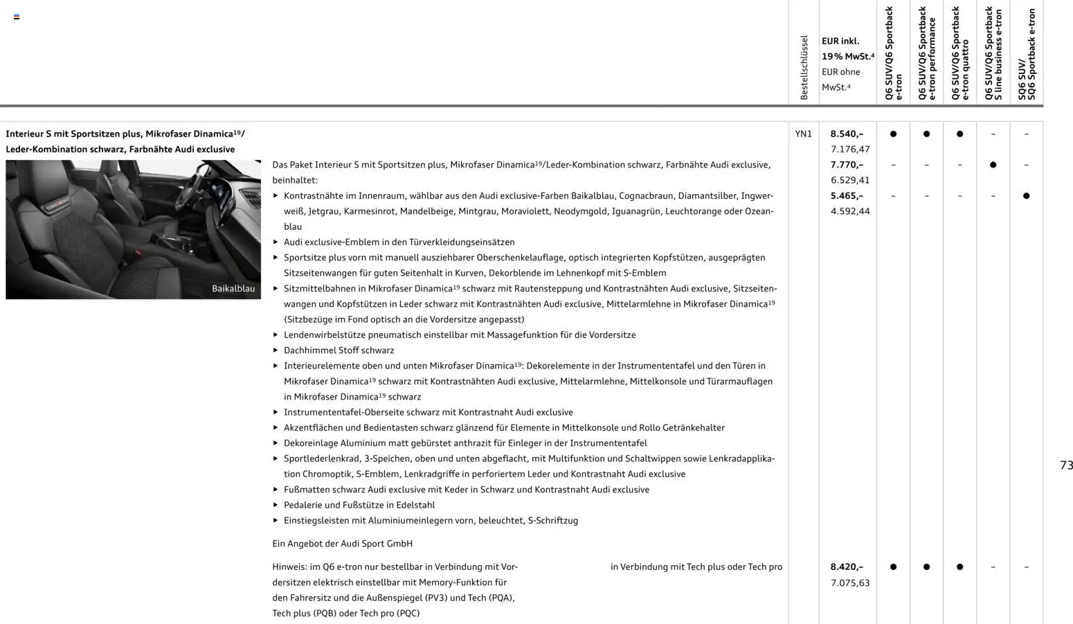Audi Prospekt 	 - Seite 73 - gültig ab 28.10.2025