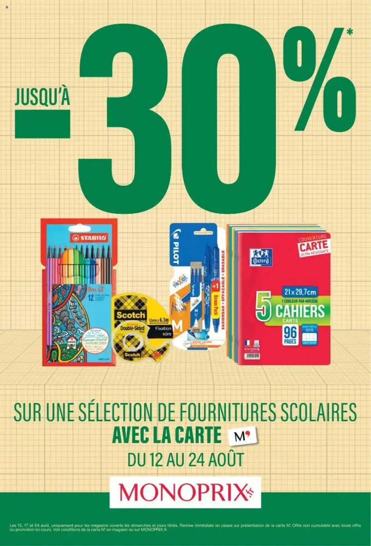 Monoprix catalogue promotionnel - page 1 - valable à partir du 12/08/2025
