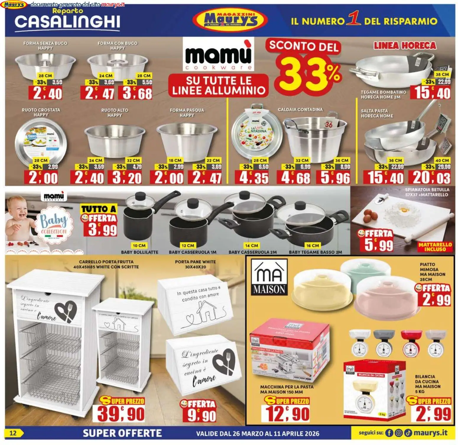 Maury's volantino - pagina 12 - valido dal 26/03/2026