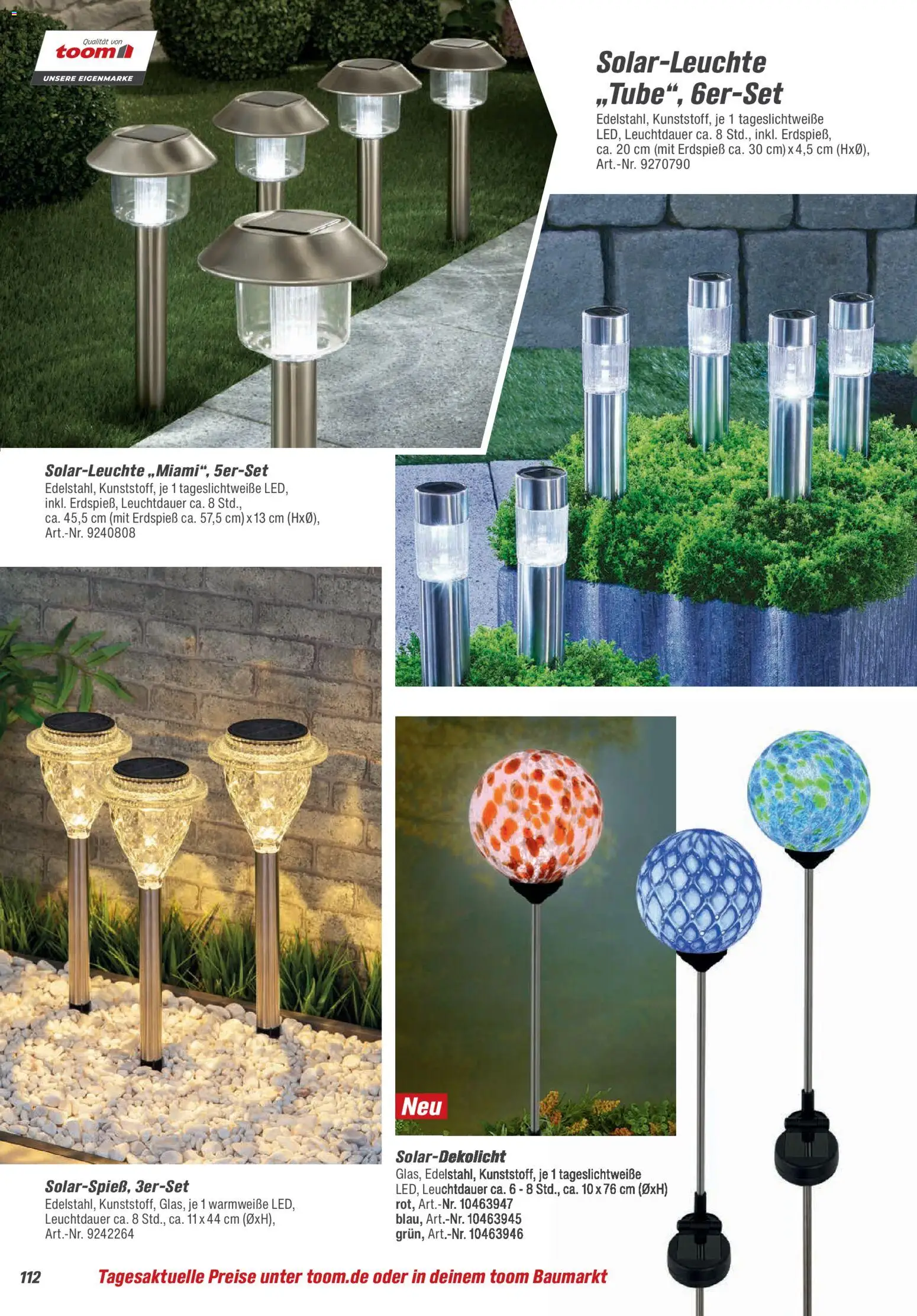 Toom Baumarkt  Gartenmöbel & Solar-Leuchten 2026 - Seite 112 - gültig ab 01.01.2026
