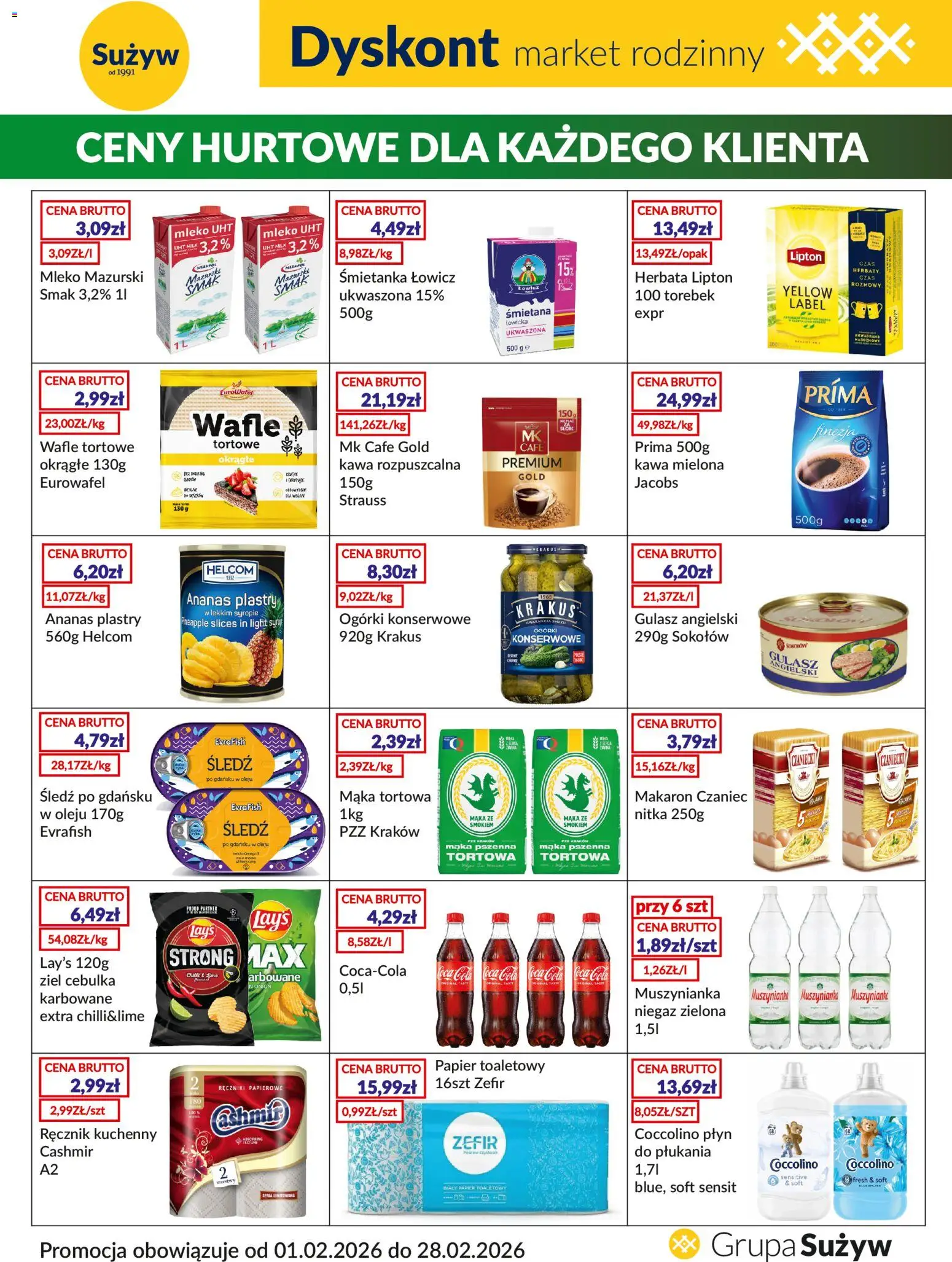 Sużyw Gazetka - Dyskont - strona 1- ważny od 01.02.2026