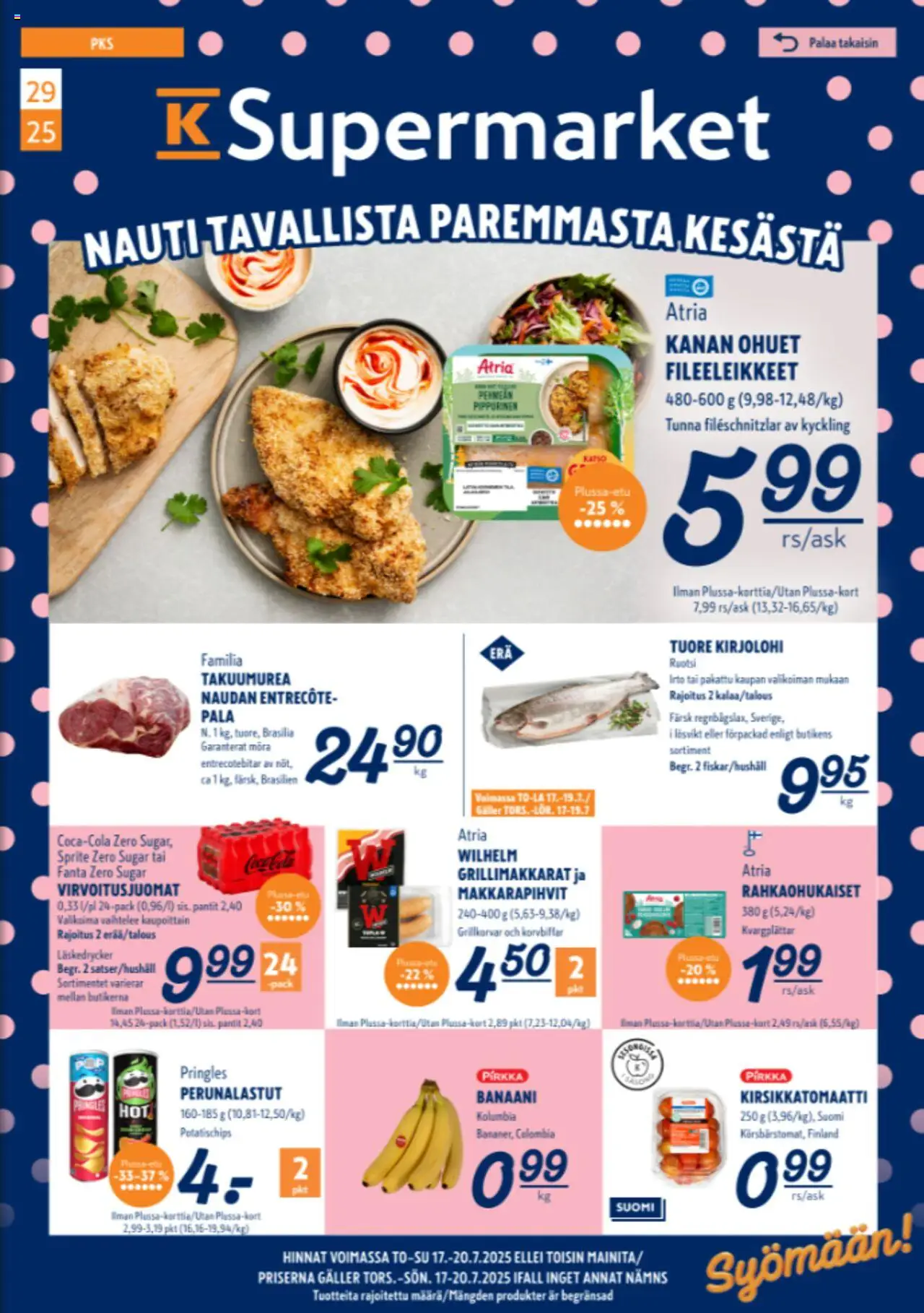 K-Supermarket tarjoukset - sivu 1- voimassa alkaen 17/07/2025
