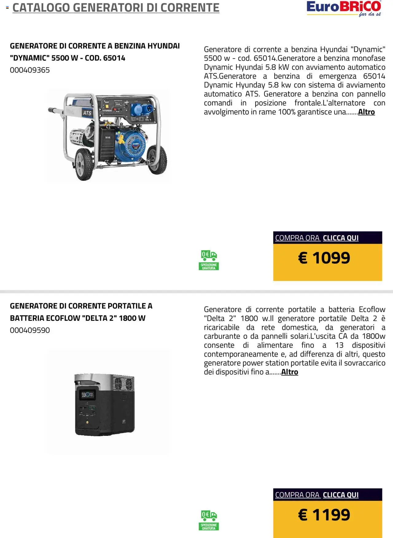 Eurobrico Generatori catalogo - pagina 13 - valido dal 23/07/2025