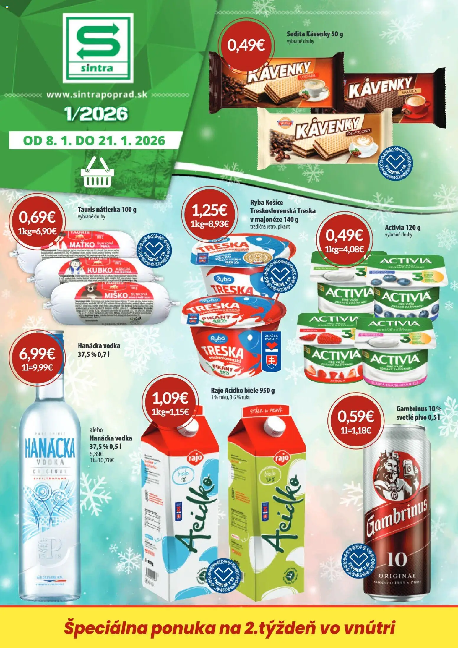 Sintra leták - strana 1- platný od 08.01.2026