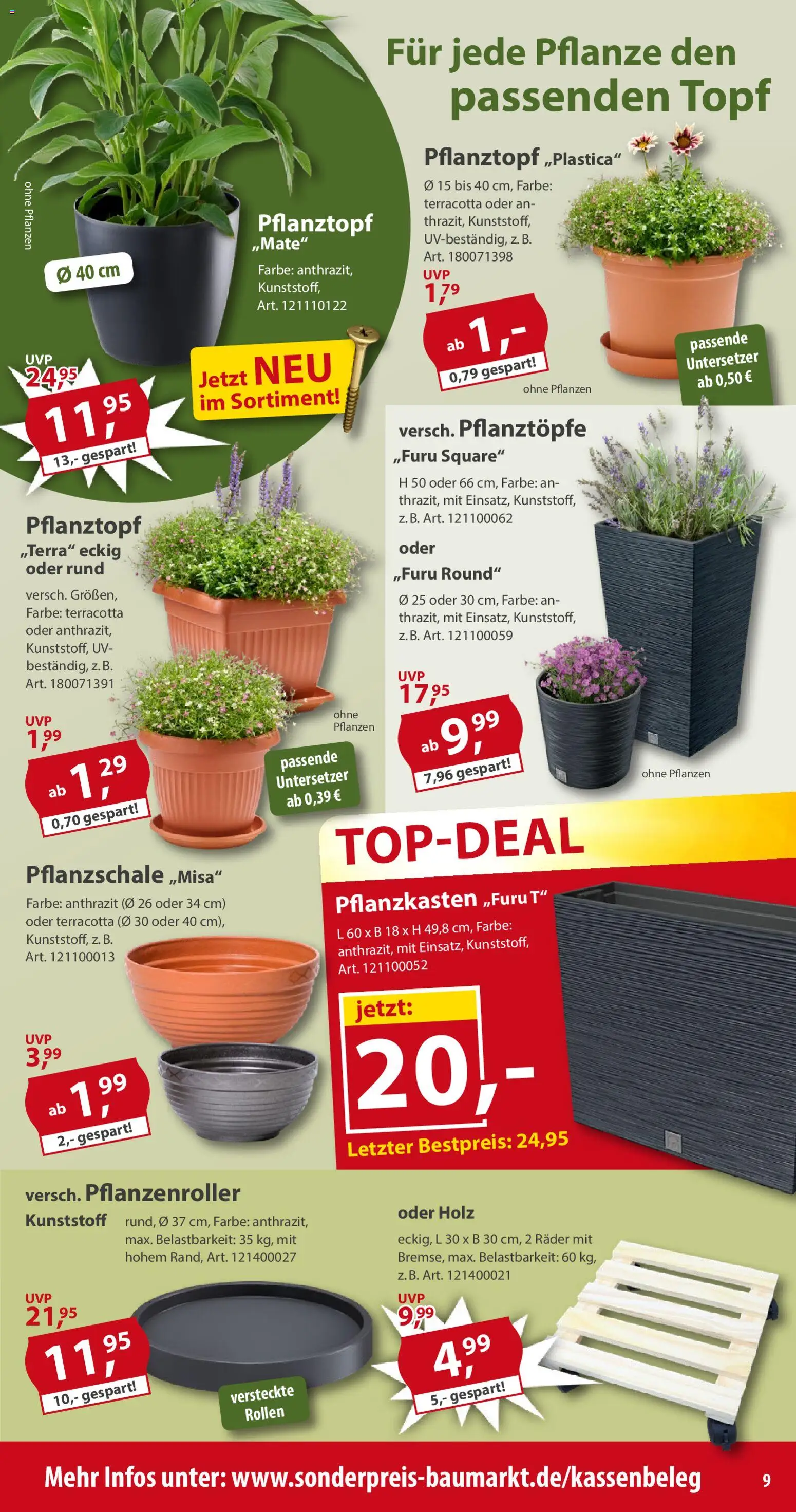 Sonderpreis Baumarkt Prospekt 	 - Seite 9 - gültig ab 07.03.2026