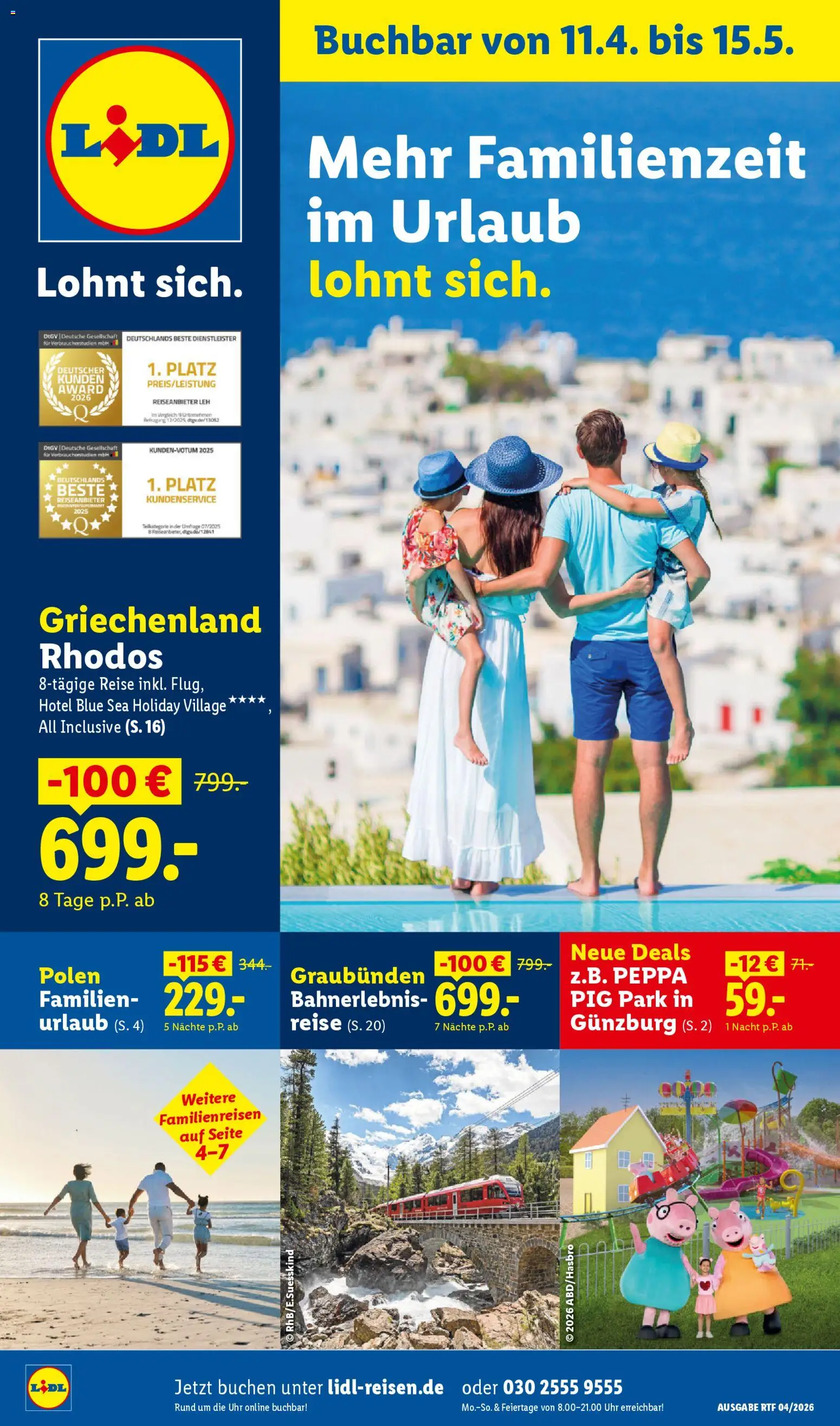 Lidl Reisen Prospekt 	 - Seite 1 - gültig ab 11.04.2026