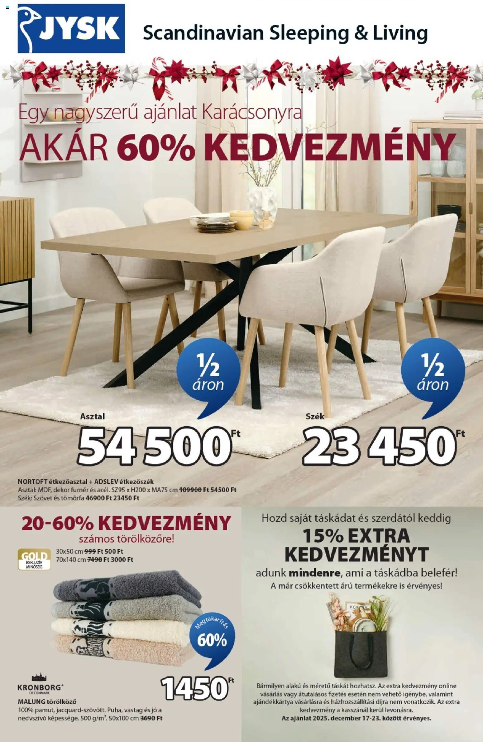 JYSK Akciós újság - 1oldal - érvényes 2025.12.17.-tól