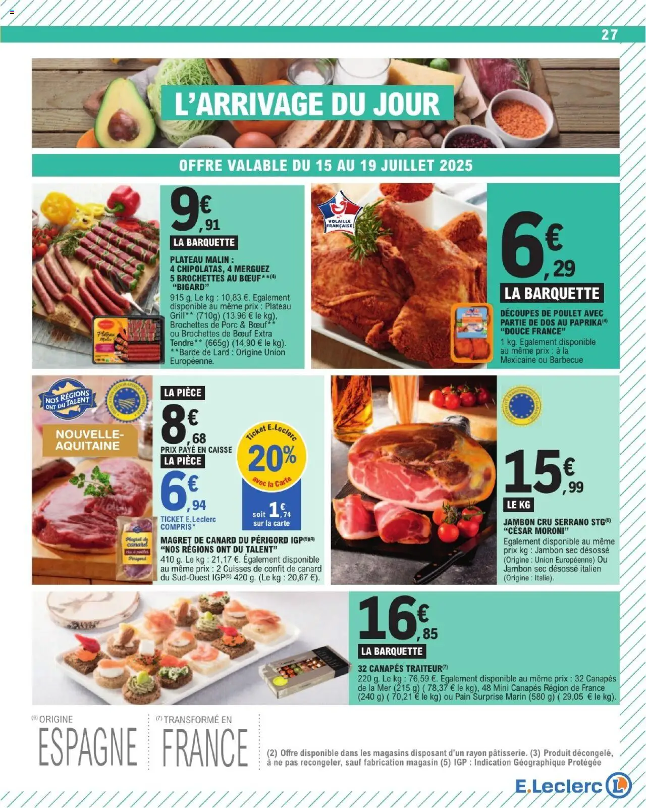E.Leclerc catalogue semaine 29 - page 27 - valable à partir du 15/07/2025