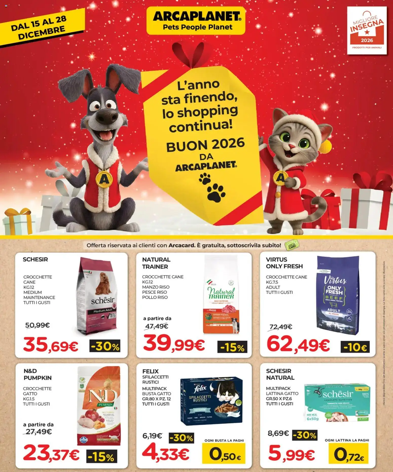 Volantino Arcaplanet	 - pagina 1 - valido dal 15/12/2025