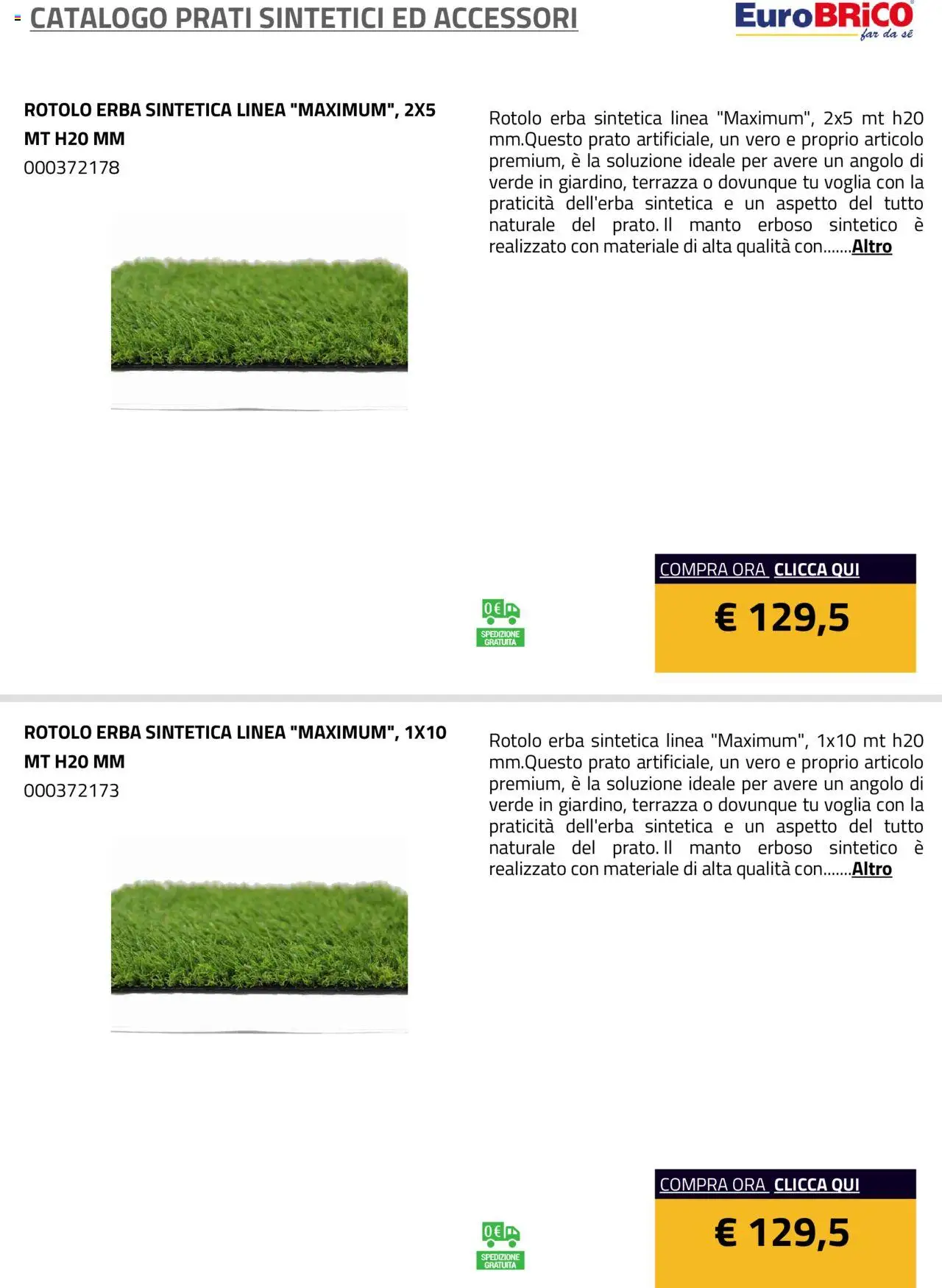 Eurobrico Prati sintetici ed Accessori catalogo - pagina 10 - valido dal 23/07/2025