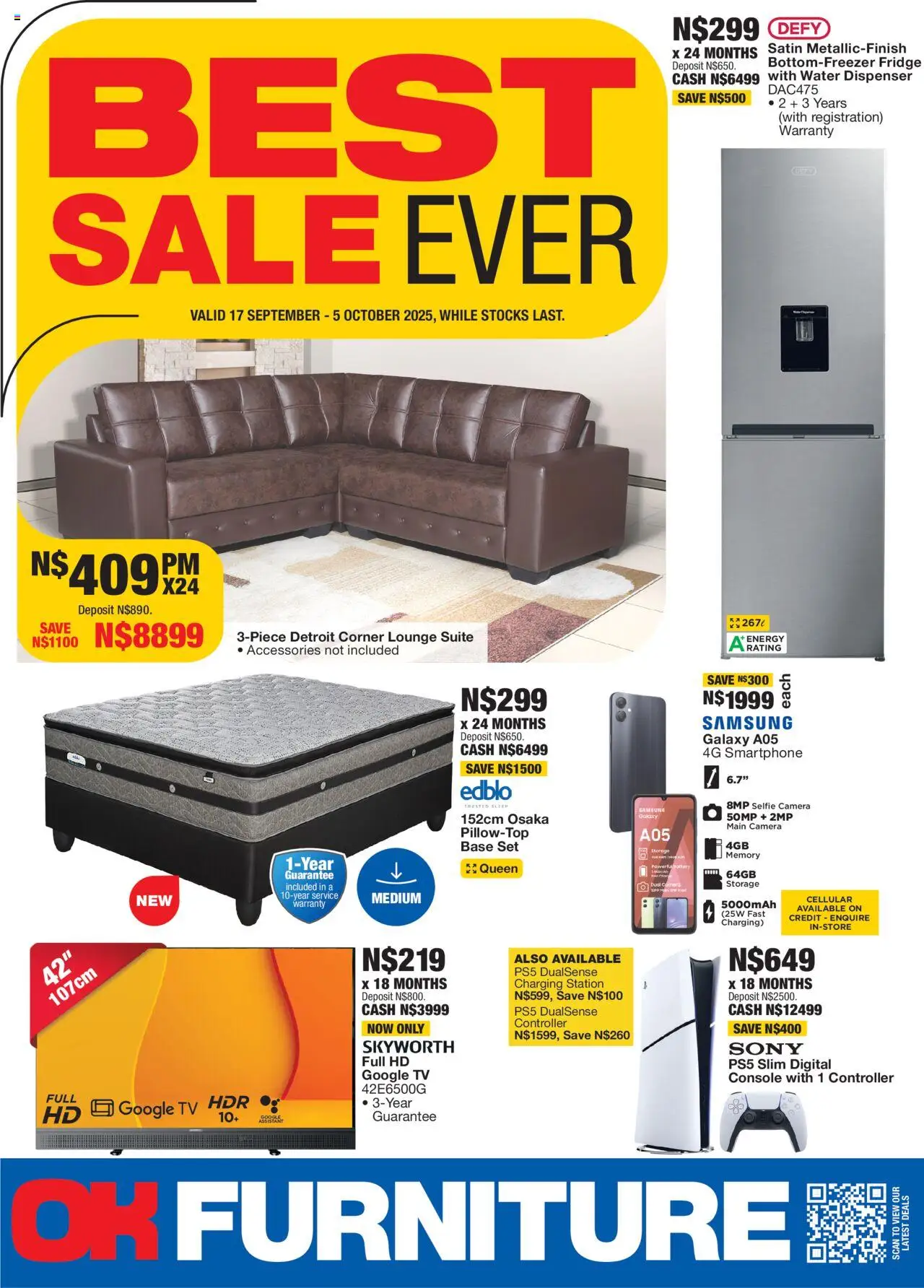 OK Furniture - Namibia  Specials - page 1- valid from 17/09/2025