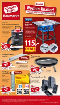 Vorschau Sonderpreis Baumarkt Prospekt 	 gültig ab 08.11.2025